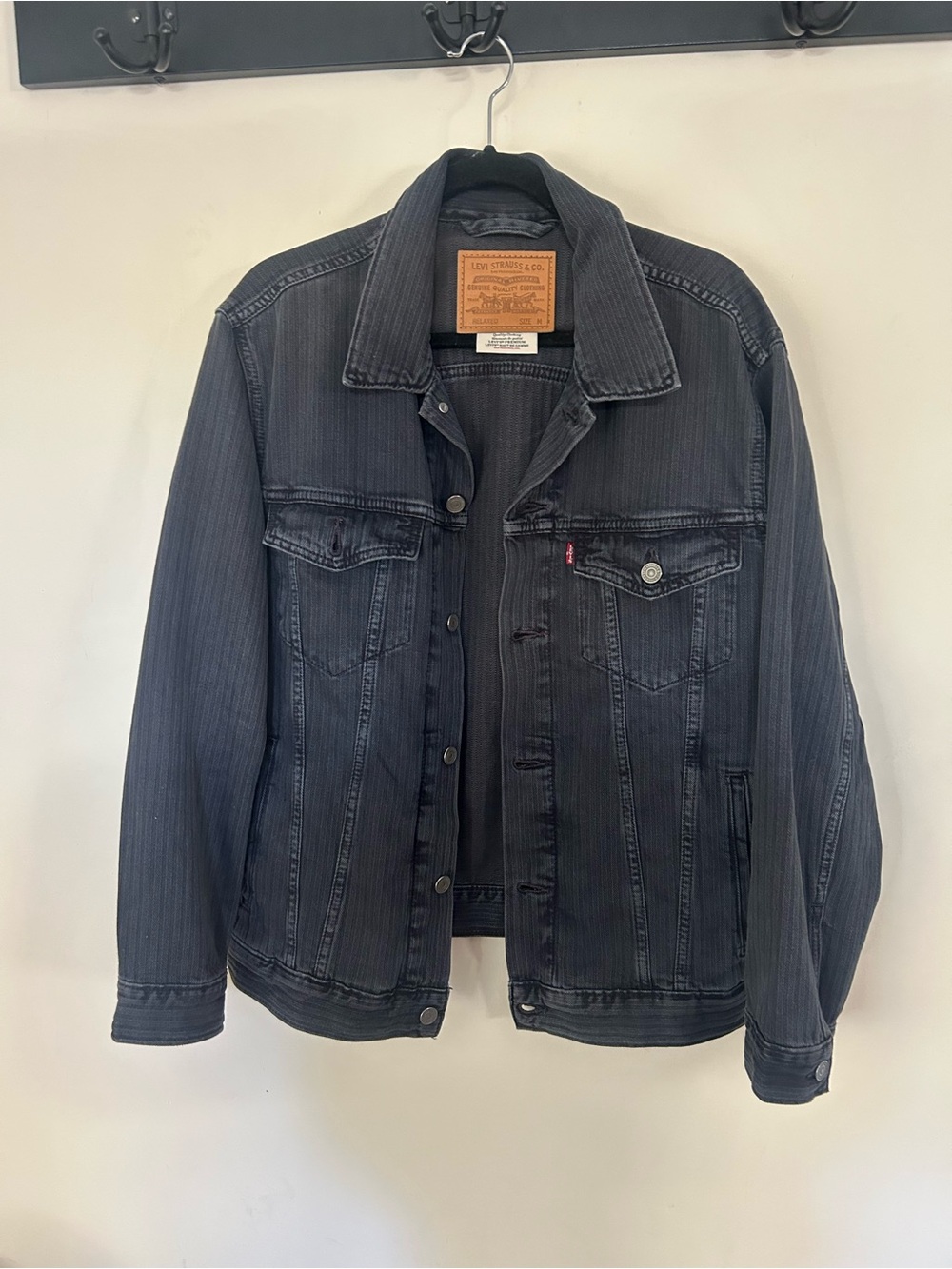 Levi's Men's Washed Black Denim Trucker Jacket